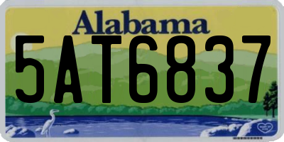AL license plate 5AT6837
