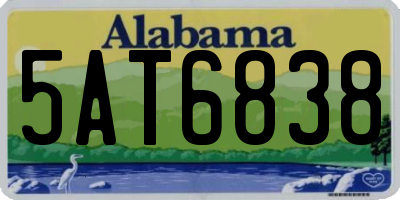 AL license plate 5AT6838