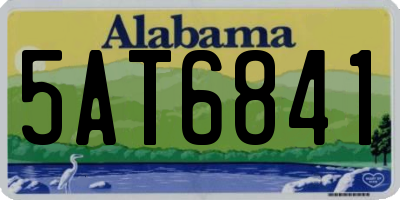 AL license plate 5AT6841