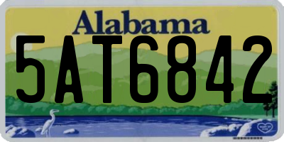 AL license plate 5AT6842