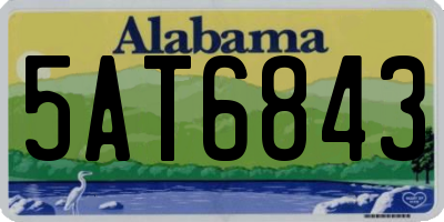 AL license plate 5AT6843
