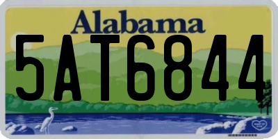 AL license plate 5AT6844