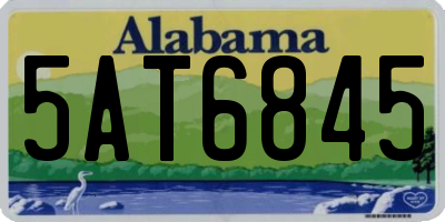AL license plate 5AT6845