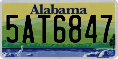 AL license plate 5AT6847