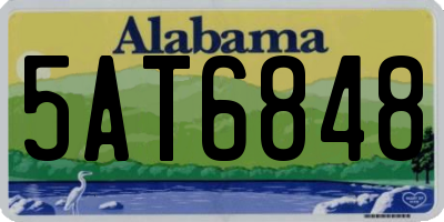 AL license plate 5AT6848