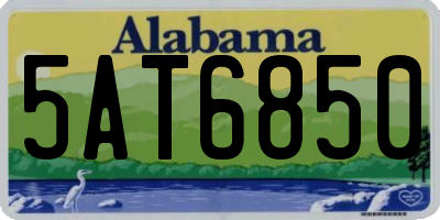 AL license plate 5AT6850