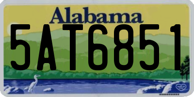 AL license plate 5AT6851