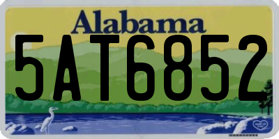 AL license plate 5AT6852