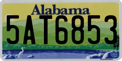 AL license plate 5AT6853