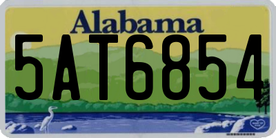 AL license plate 5AT6854