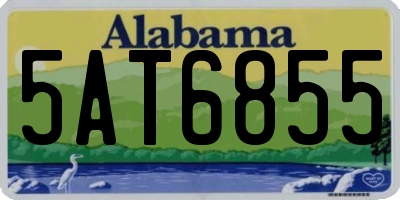 AL license plate 5AT6855