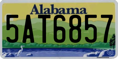 AL license plate 5AT6857