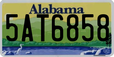 AL license plate 5AT6858