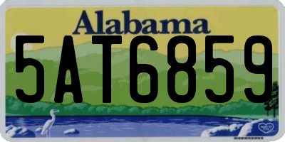 AL license plate 5AT6859