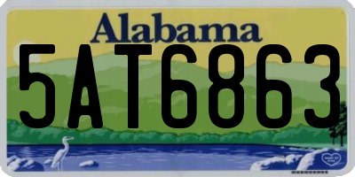 AL license plate 5AT6863