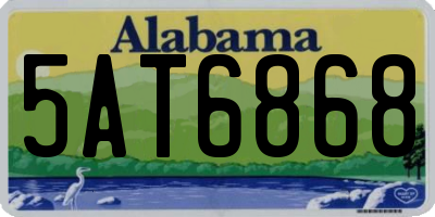 AL license plate 5AT6868
