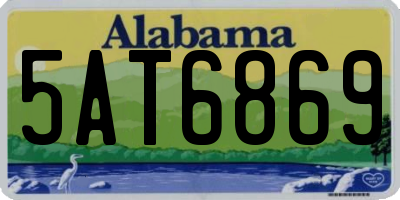AL license plate 5AT6869