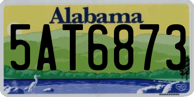 AL license plate 5AT6873