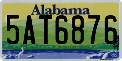AL license plate 5AT6876