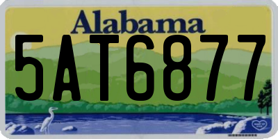 AL license plate 5AT6877