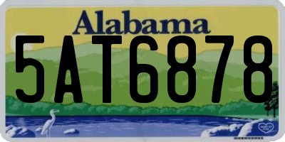 AL license plate 5AT6878