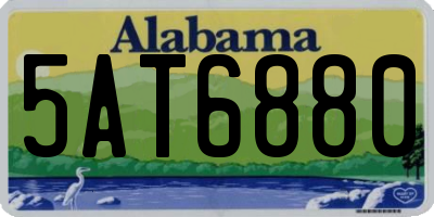 AL license plate 5AT6880