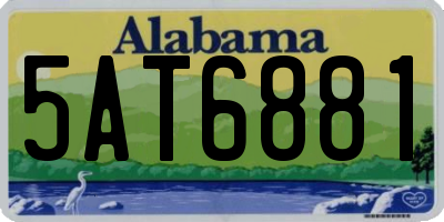 AL license plate 5AT6881
