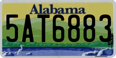 AL license plate 5AT6883