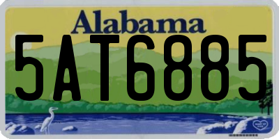 AL license plate 5AT6885