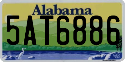 AL license plate 5AT6886