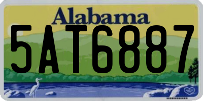 AL license plate 5AT6887