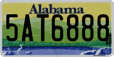 AL license plate 5AT6888