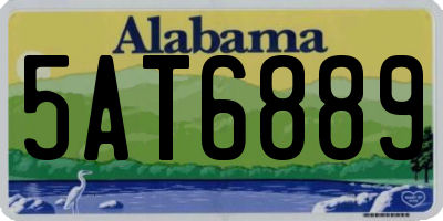 AL license plate 5AT6889
