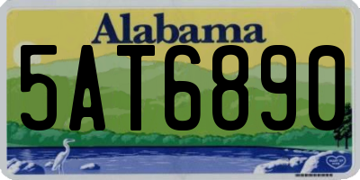 AL license plate 5AT6890