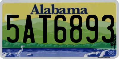 AL license plate 5AT6893