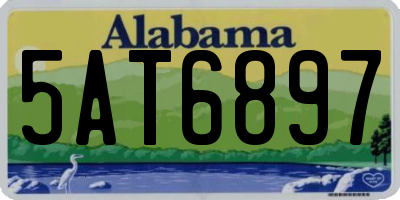 AL license plate 5AT6897