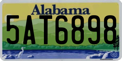 AL license plate 5AT6898