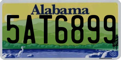 AL license plate 5AT6899