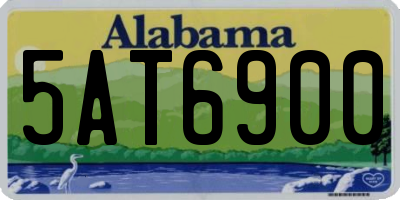 AL license plate 5AT6900