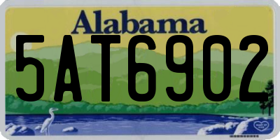 AL license plate 5AT6902