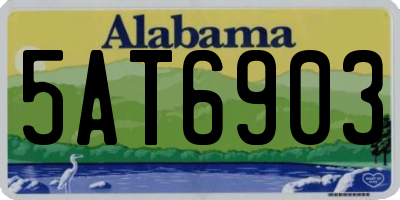 AL license plate 5AT6903