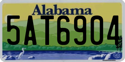 AL license plate 5AT6904