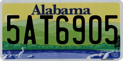 AL license plate 5AT6905