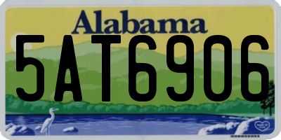 AL license plate 5AT6906