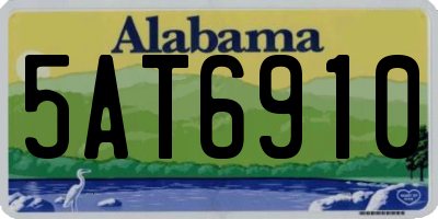 AL license plate 5AT6910