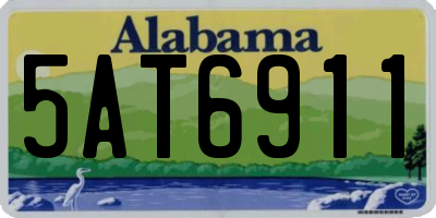 AL license plate 5AT6911