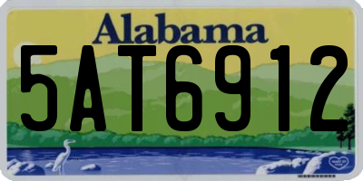 AL license plate 5AT6912