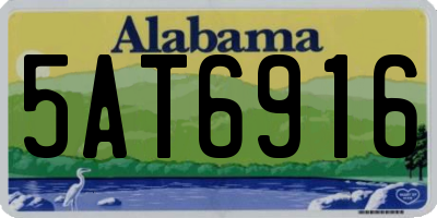 AL license plate 5AT6916