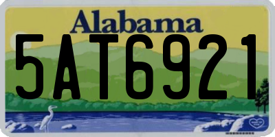AL license plate 5AT6921