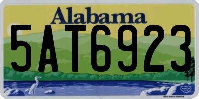AL license plate 5AT6923